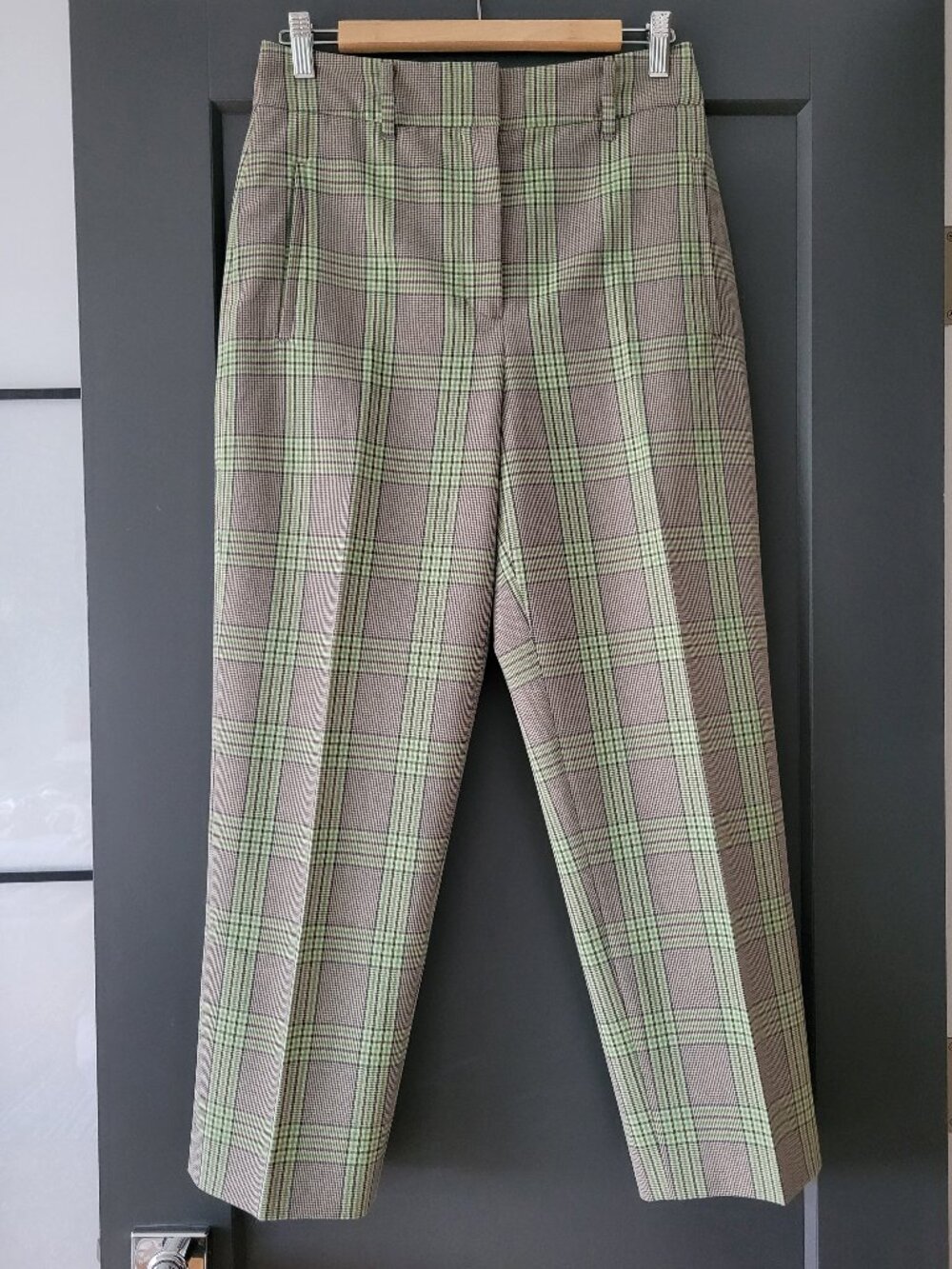 Wilfred  Aritzia green gray  plaid blend pants NWOT